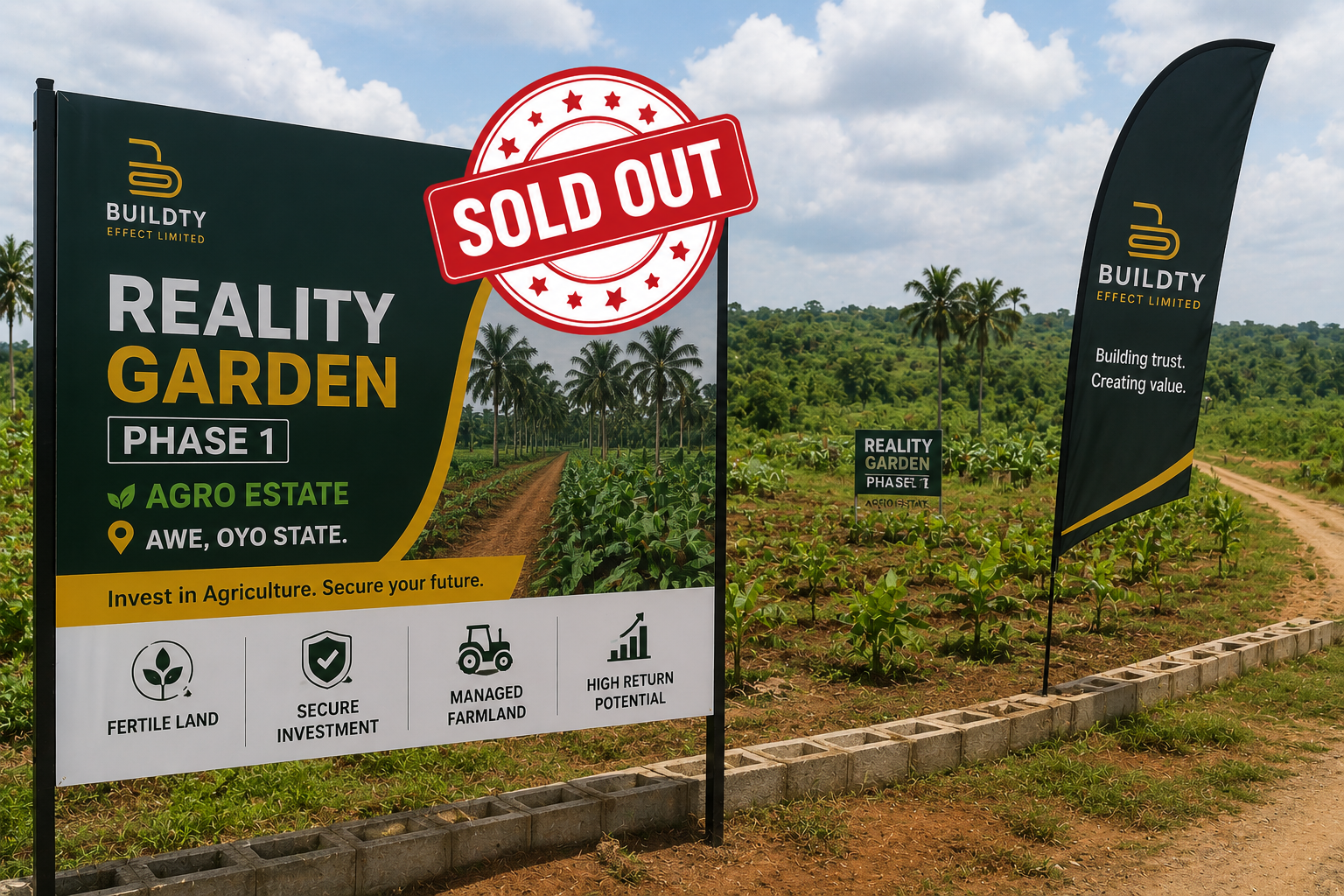 reality estate sold out banner